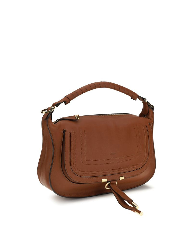 Chloé – Marcie Small Shoulder Bag in Pelle di Vitello Cuoio