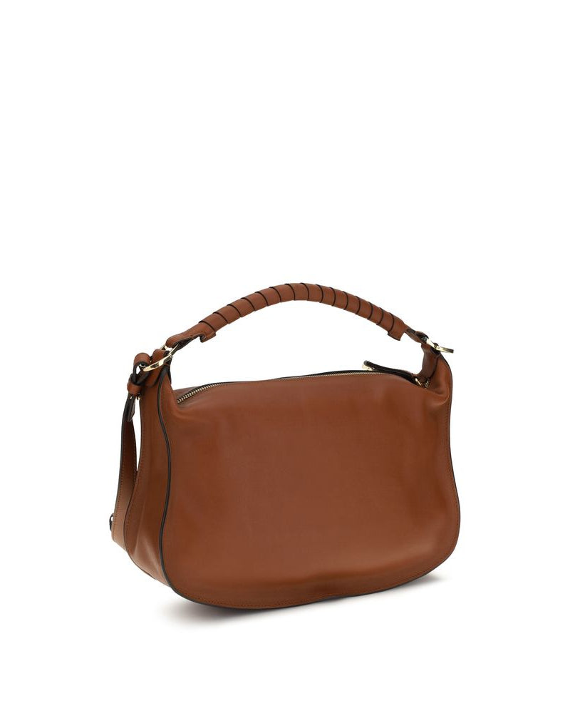 Chloé – Marcie Small Shoulder Bag in Pelle di Vitello Cuoio