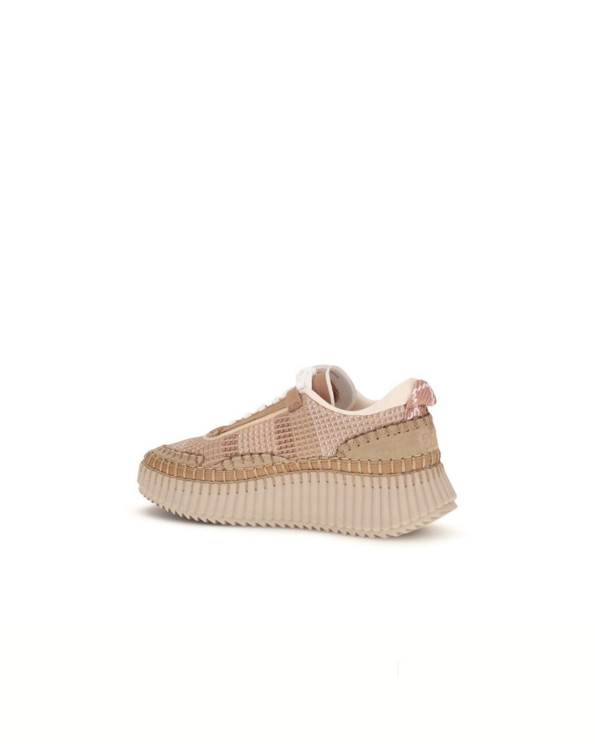 Chloé - Nama Sneakers in Mesh e Materiali Riciclati Beige
