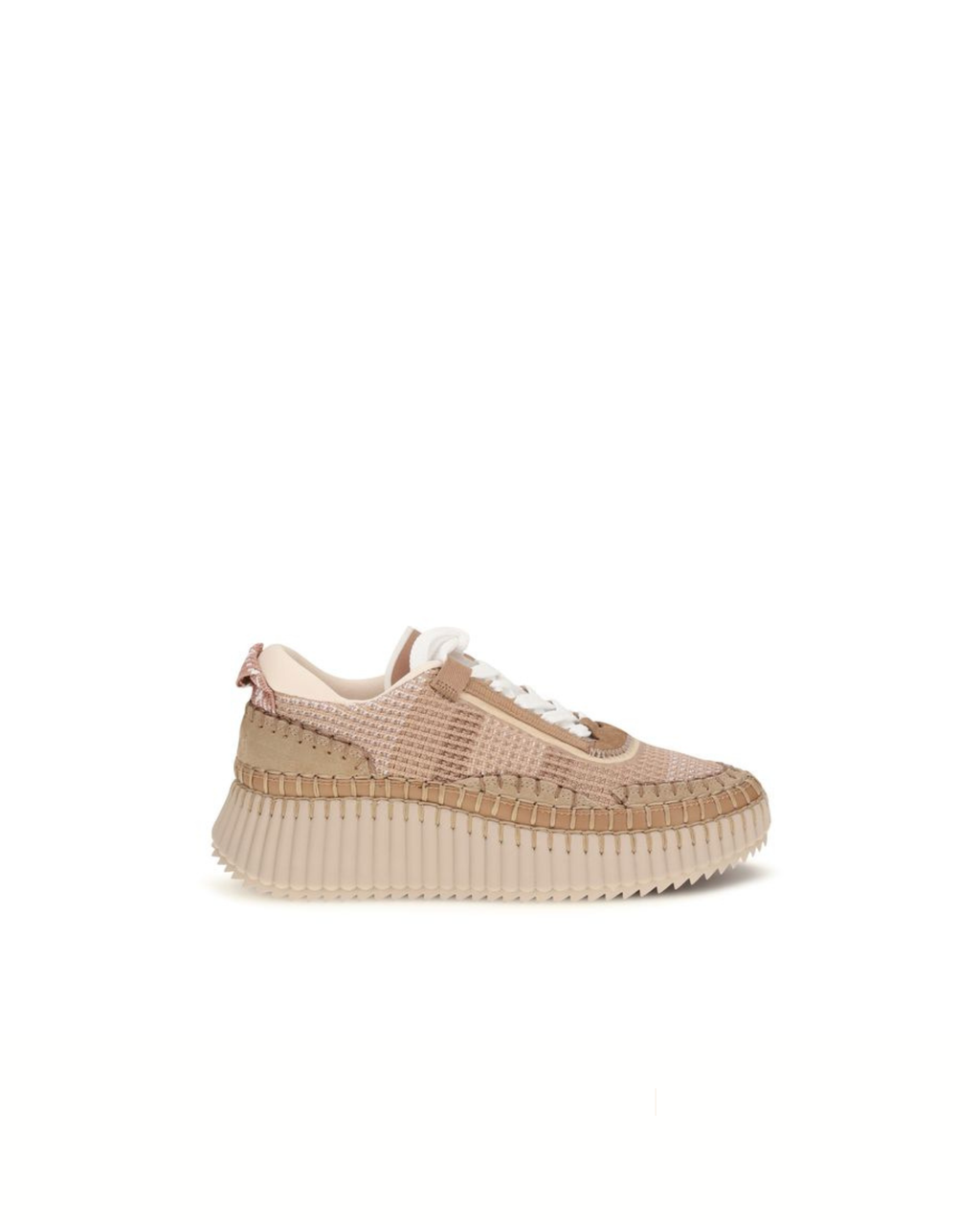 Chloé - Nama Sneakers in Mesh e Materiali Riciclati Beige