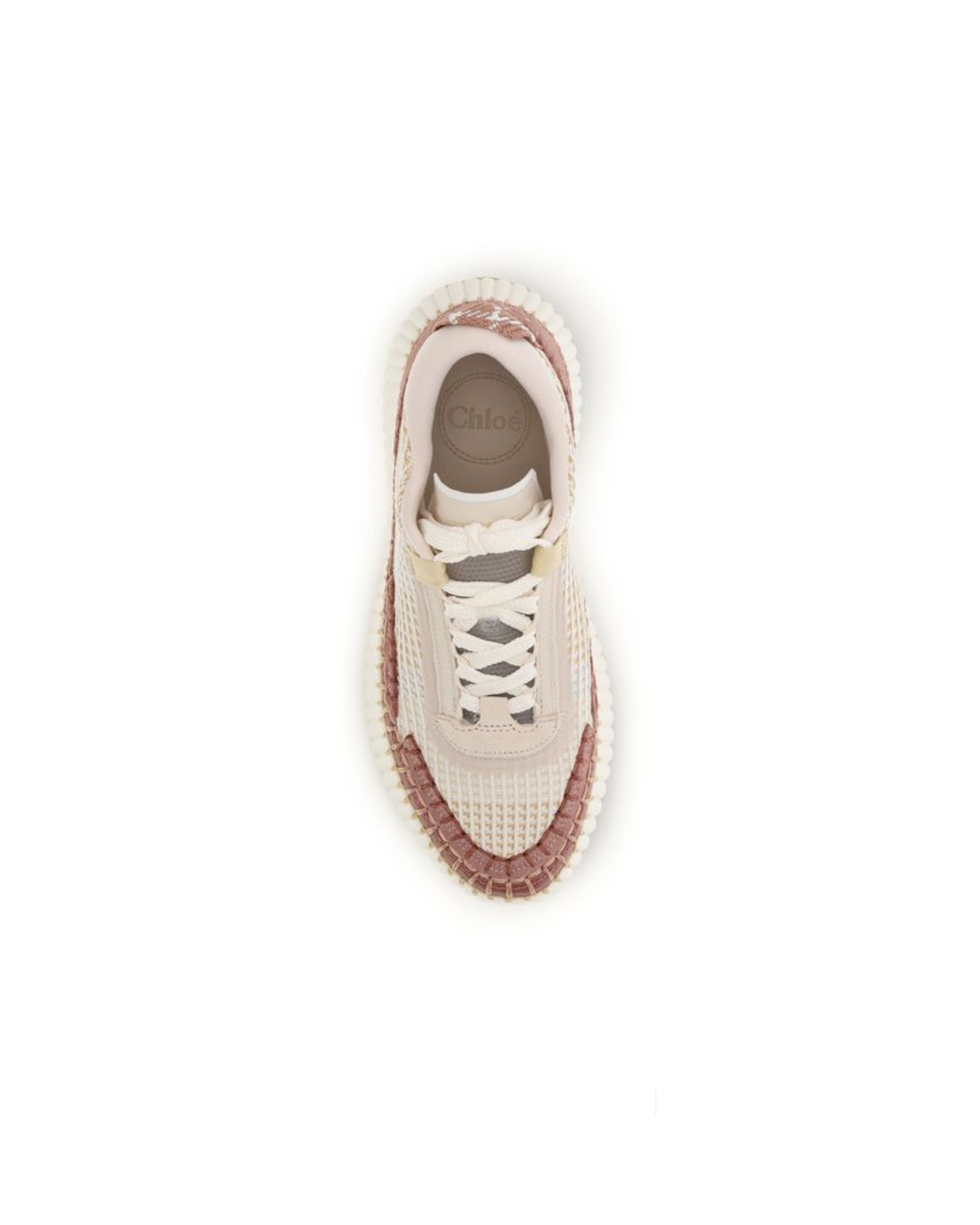 Chloé – Sneakers Nama Beige / Rosa Cipria