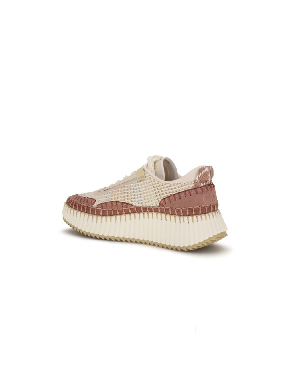 Chloé – Sneakers Nama Beige / Rosa Cipria