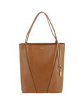 Chloé – Spin Shoulder Bag Grande in Pelle Martellata Cuoio