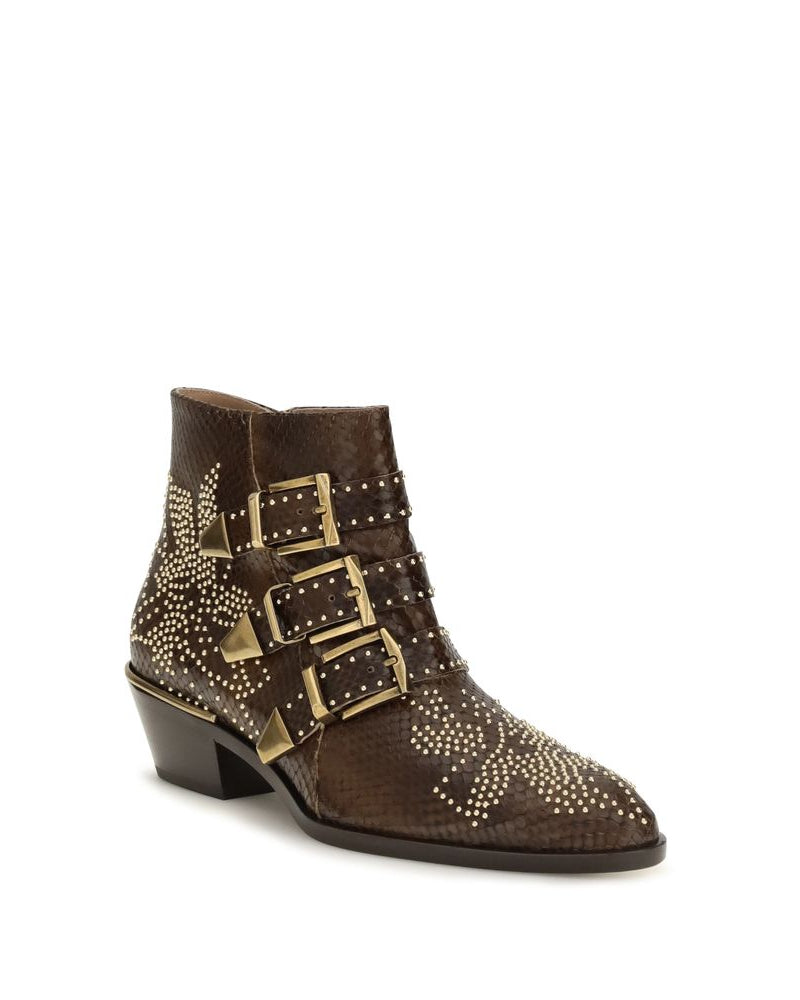Chloé – Susanna Python Effect Ankle Boots