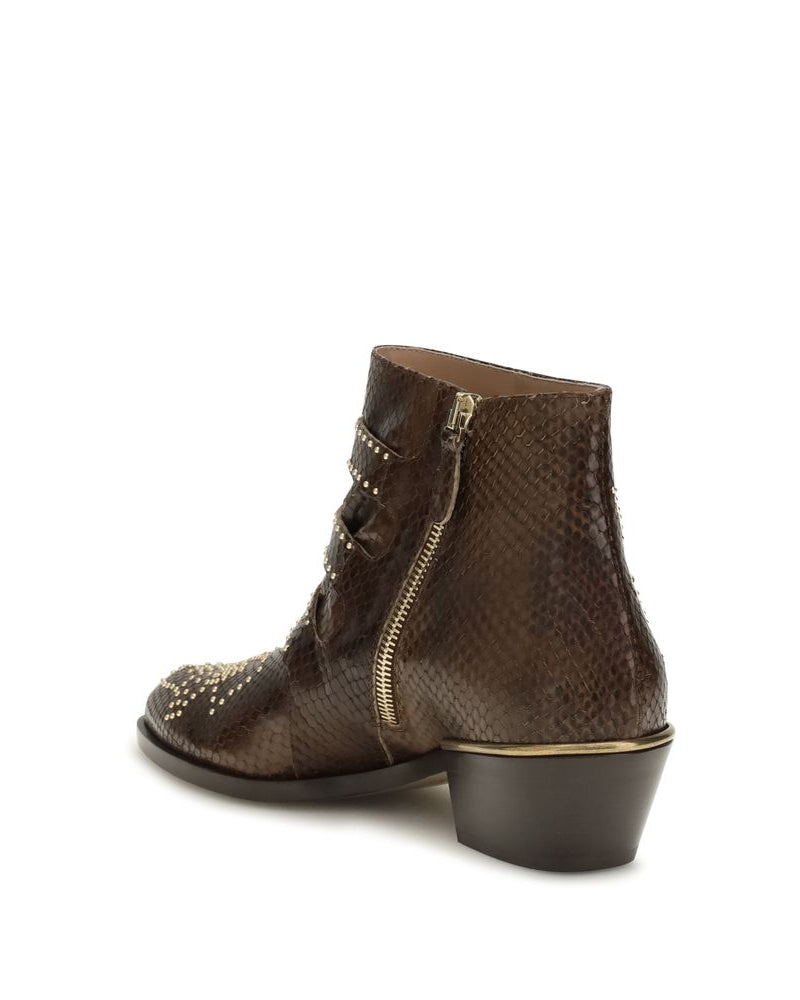 Chloé – Susanna Python Effect Ankle Boots