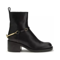 Chloé "The Dakota" Ankle Boots - Black Smooth Calfskin