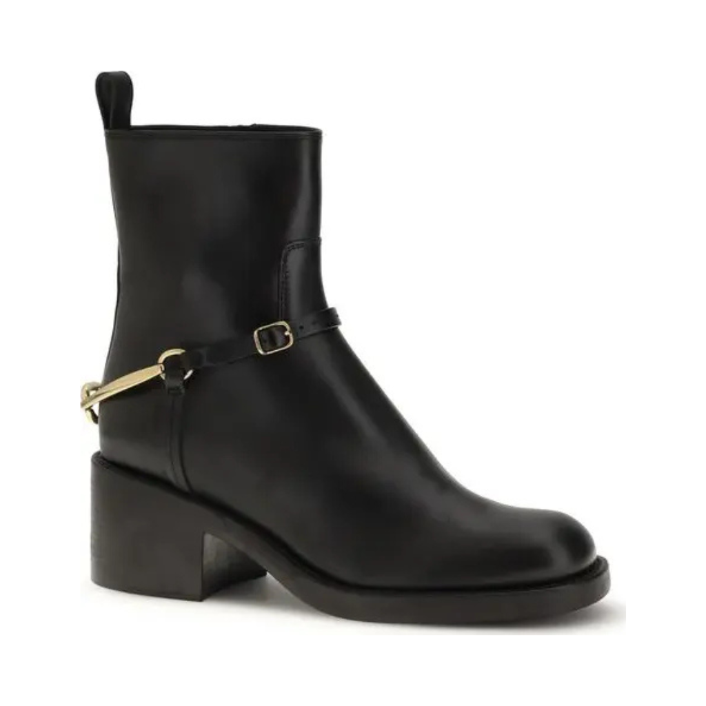 Chloé "The Dakota" Ankle Boots - Black Smooth Calfskin