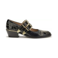 Chloé "The Susanna" Studded Leather Mary Jane Pumps - Black & Gold