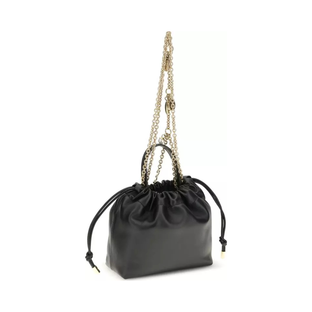 Chloé "Icons" Mini Shoulder Bag - Black Nappa Leather