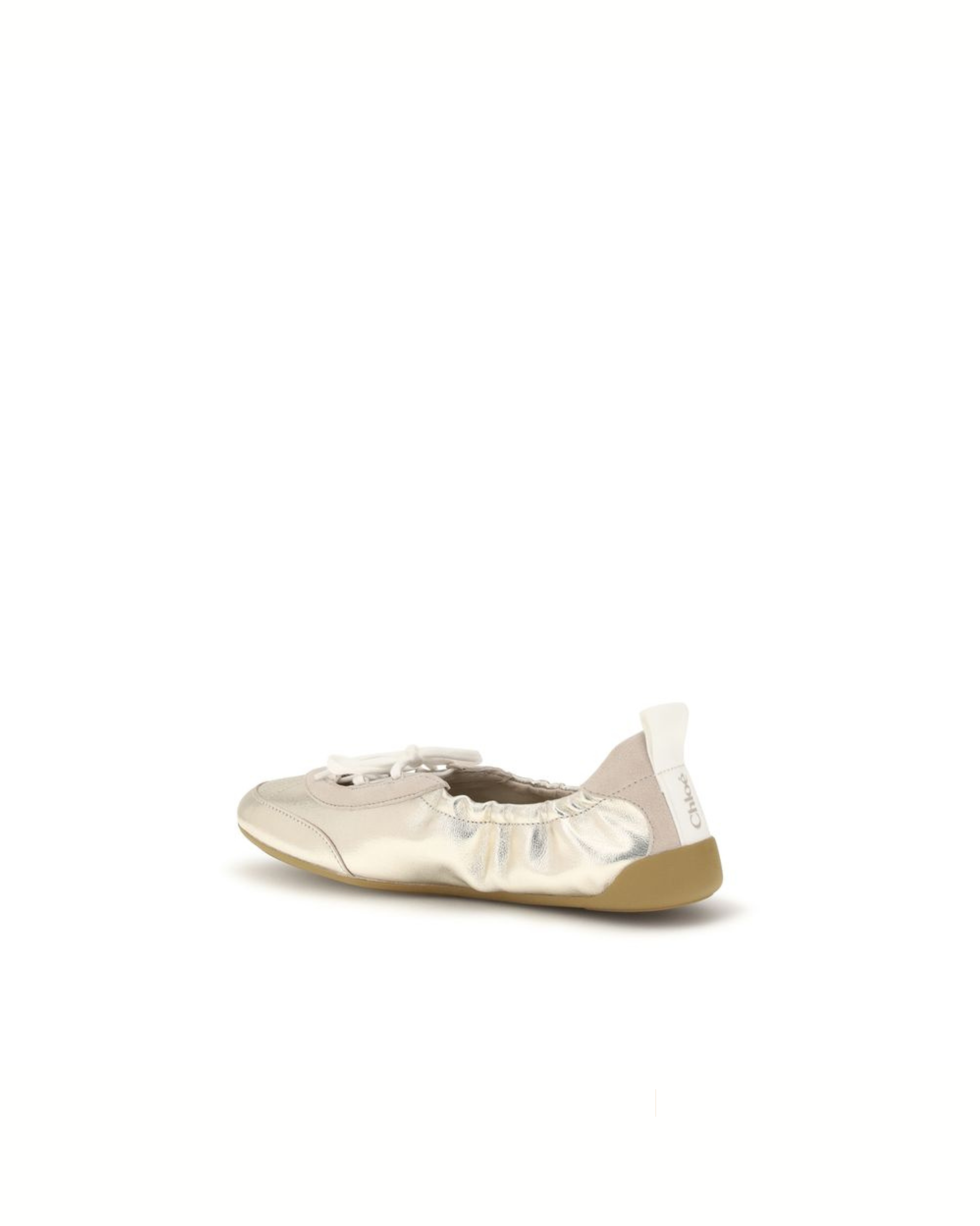 Chloé Kick Ballerina Sneakers in Pelle Metallizzata