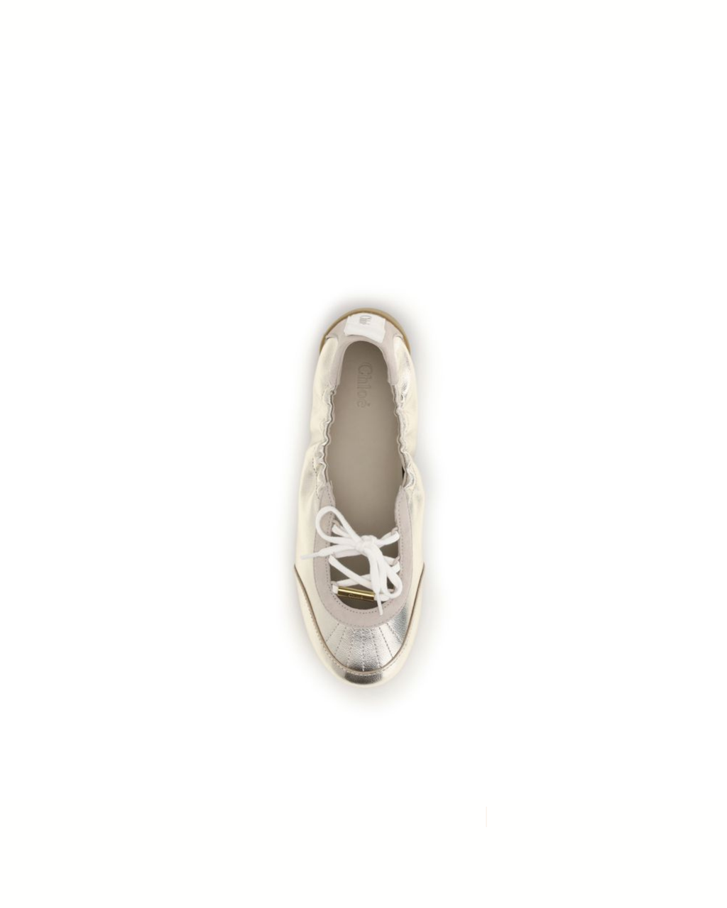 Chloé Kick Ballerina Sneakers in Pelle Metallizzata