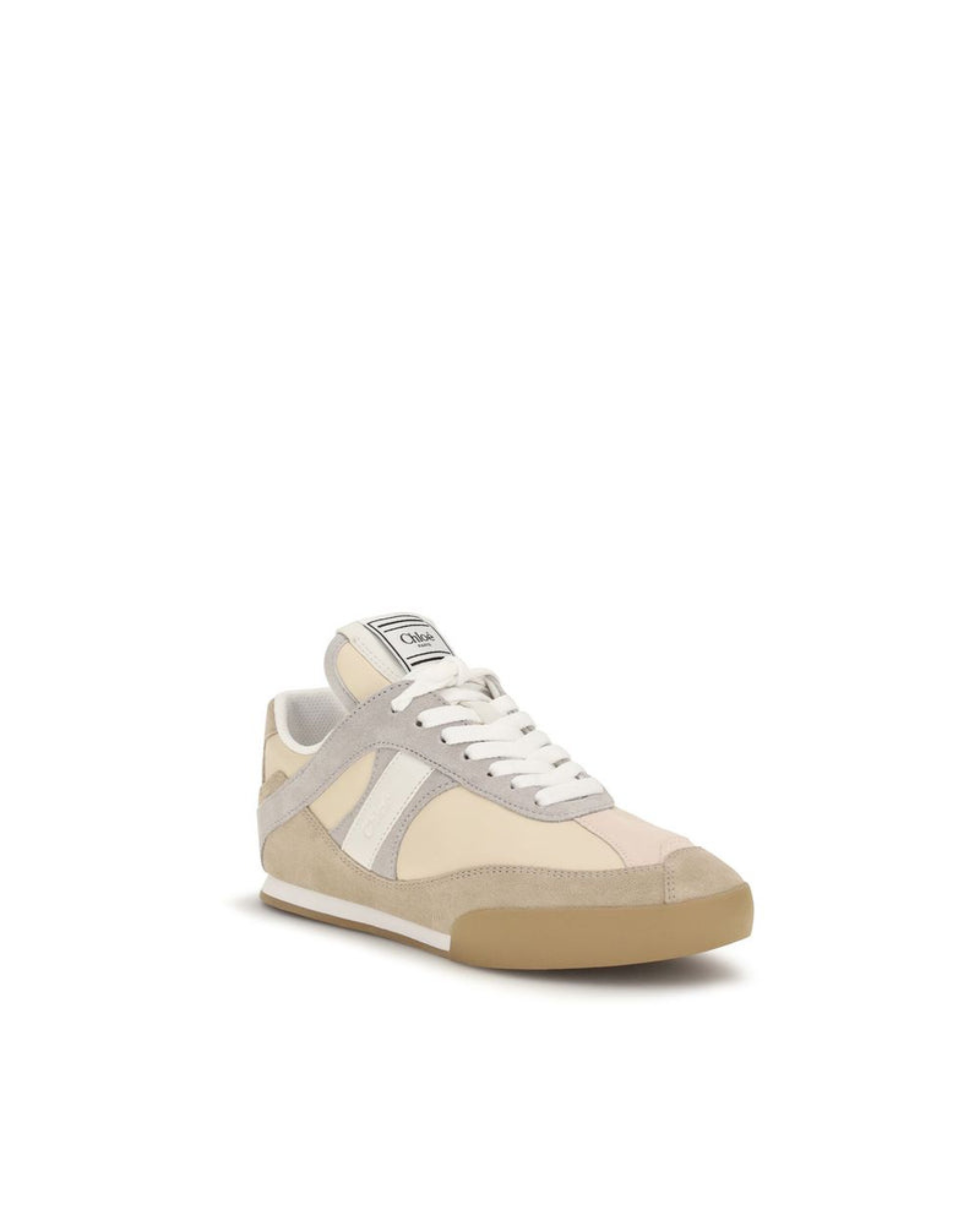 Chloé – Sneakers Chloé Kick in Pelle e Suede Beige