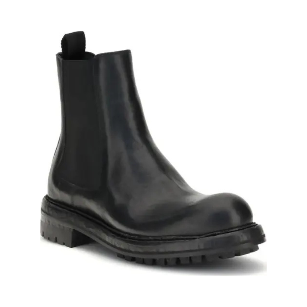 Dolce & Gabbana - Black Calf Leather "Bos Taurus" Chelsea Boots