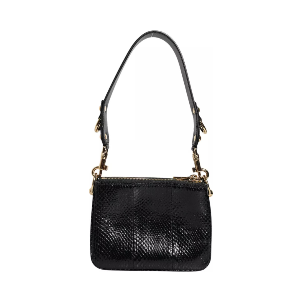 Dolce & Gabbana - Black Exotic Leather Shoulder Sling Clutch Bag