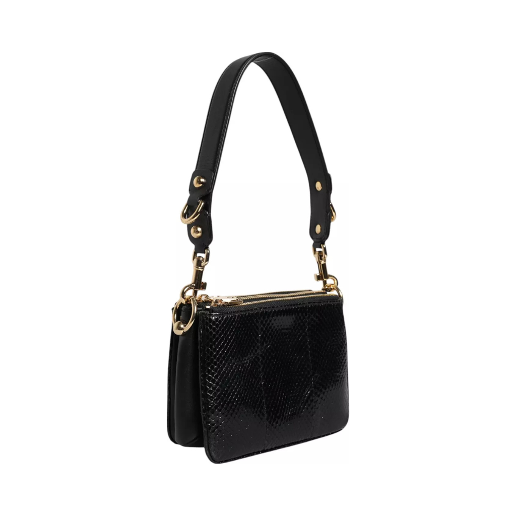 Dolce & Gabbana - Black Exotic Leather Shoulder Sling Clutch Bag