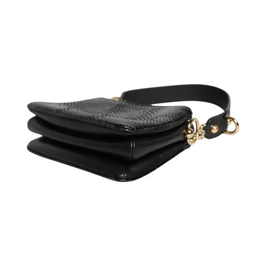 Dolce & Gabbana - Black Exotic Leather Shoulder Sling Clutch Bag