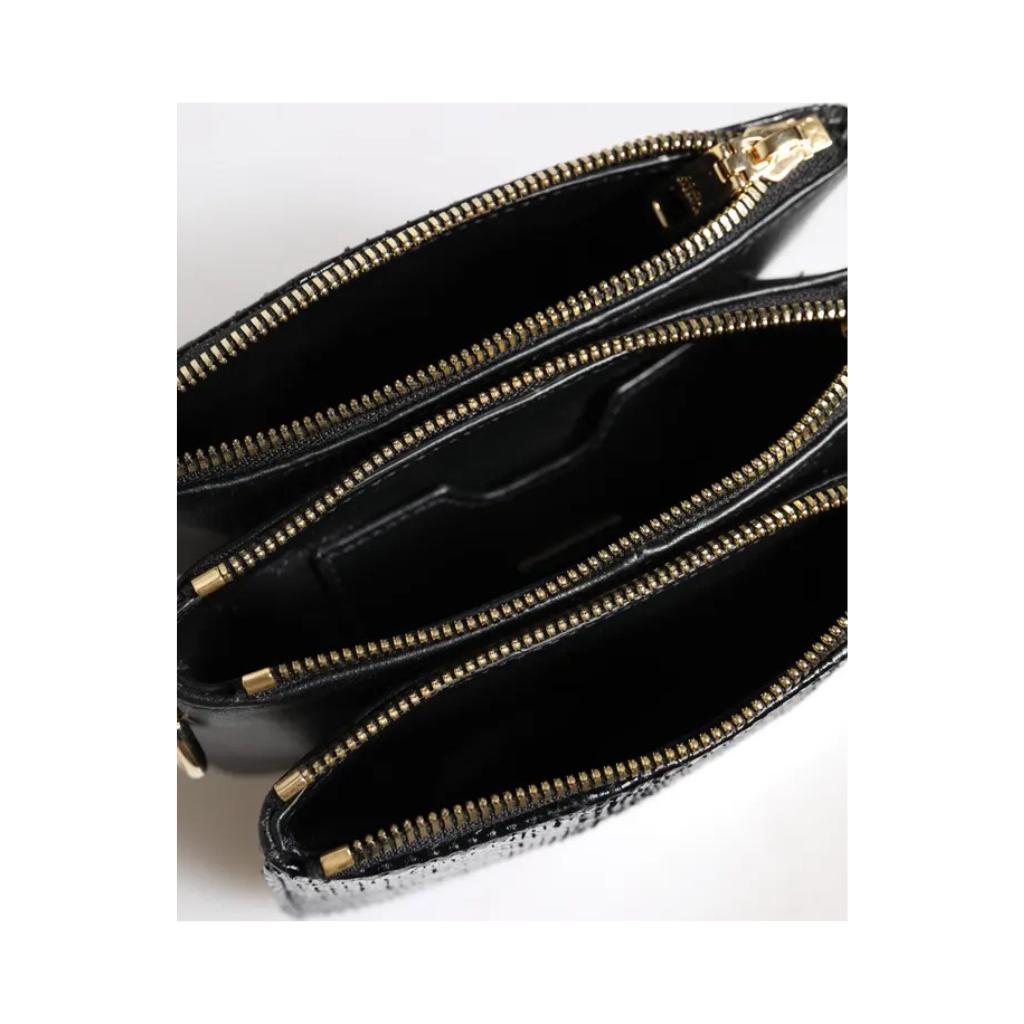 Dolce & Gabbana - Black Exotic Leather Shoulder Sling Clutch Bag