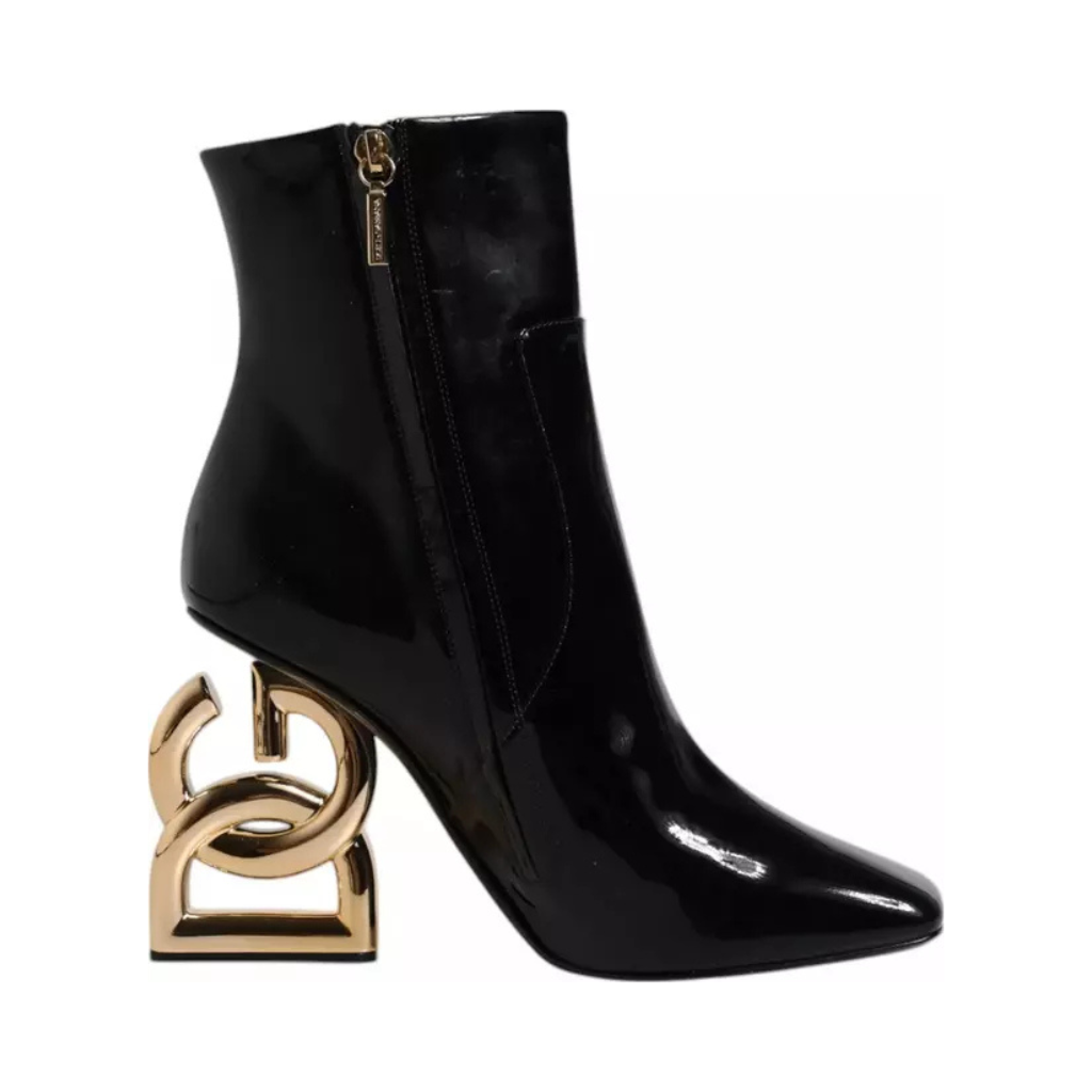 Dolce & Gabbana - Black Jackie Leather Mid Calf Boots Shoes