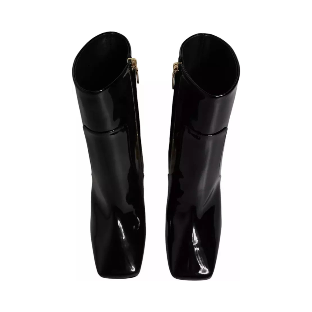 Dolce & Gabbana - Black Jackie Leather Mid Calf Boots Shoes