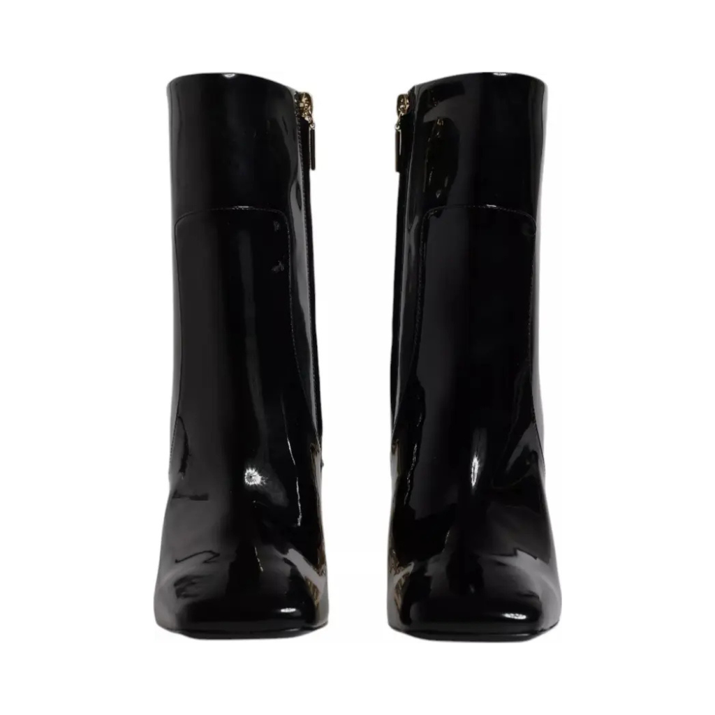 Dolce & Gabbana - Black Jackie Leather Mid Calf Boots Shoes
