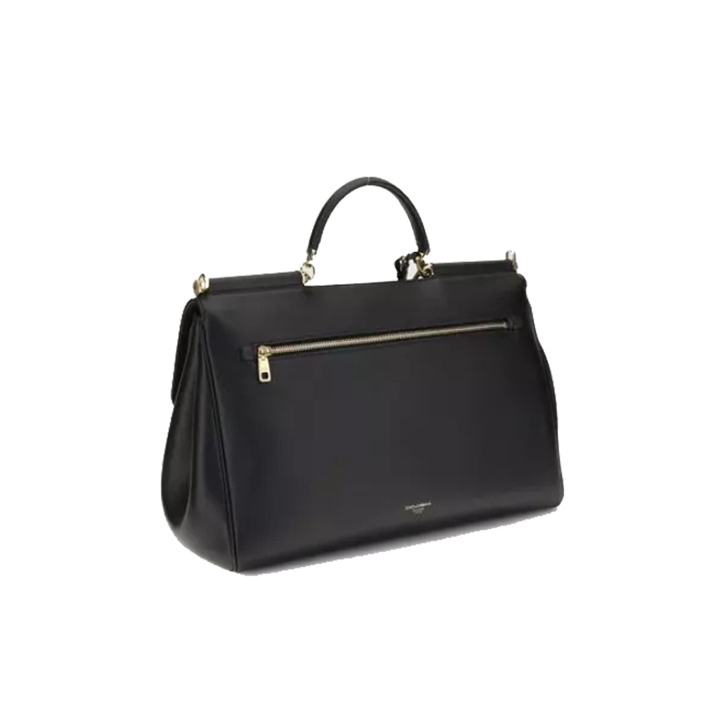 Dolce & Gabbana - Borsa Sicily Soft Media in Pelle di Vitello con Lucchetto