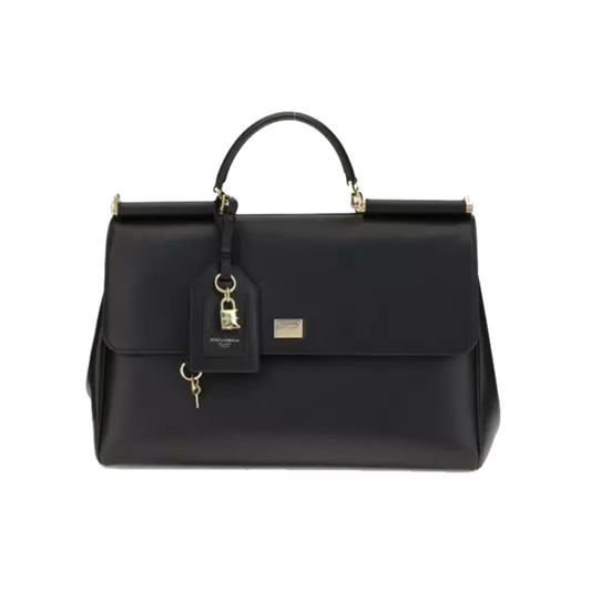 Dolce & Gabbana - Borsa Sicily Soft Media in Pelle di Vitello con Lucchetto