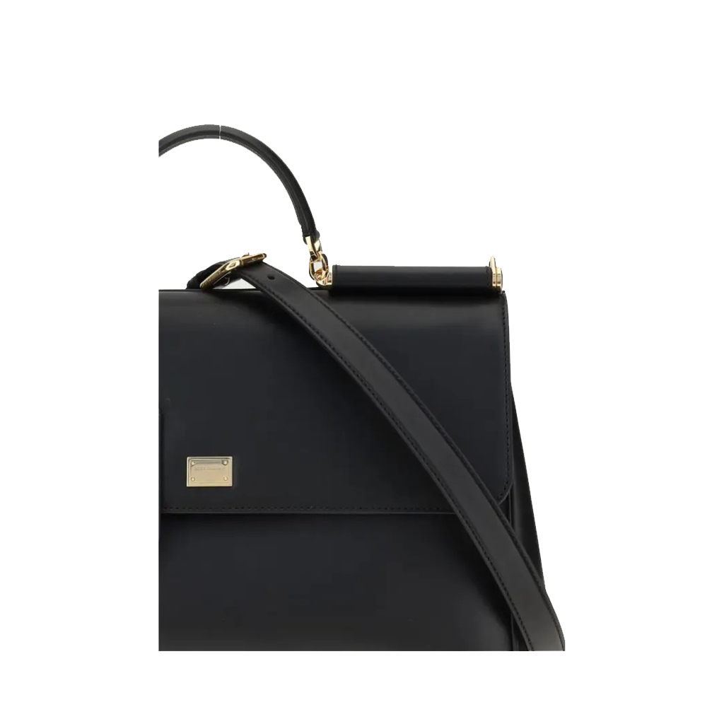 Dolce & Gabbana - Borsa Sicily Soft Media in Pelle di Vitello con Lucchetto