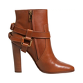 Dolce & Gabbana - Brown Leather DG Logo Buckle Ankle Boots Shoes