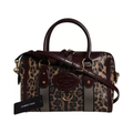 Dolce & Gabbana - Brown Leopard Leather Shoulder Strap Duffle Bag