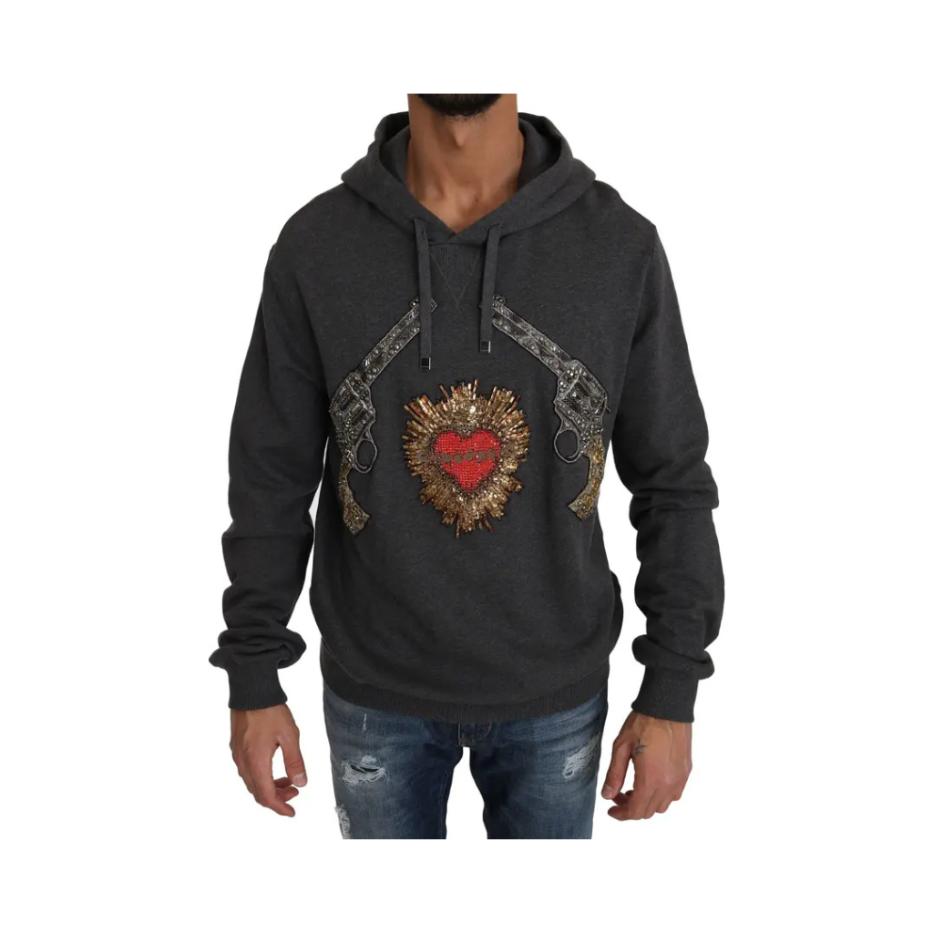 Dolce & Gabbana - Felpa con cappuccio Sacred Heart & Revolvers