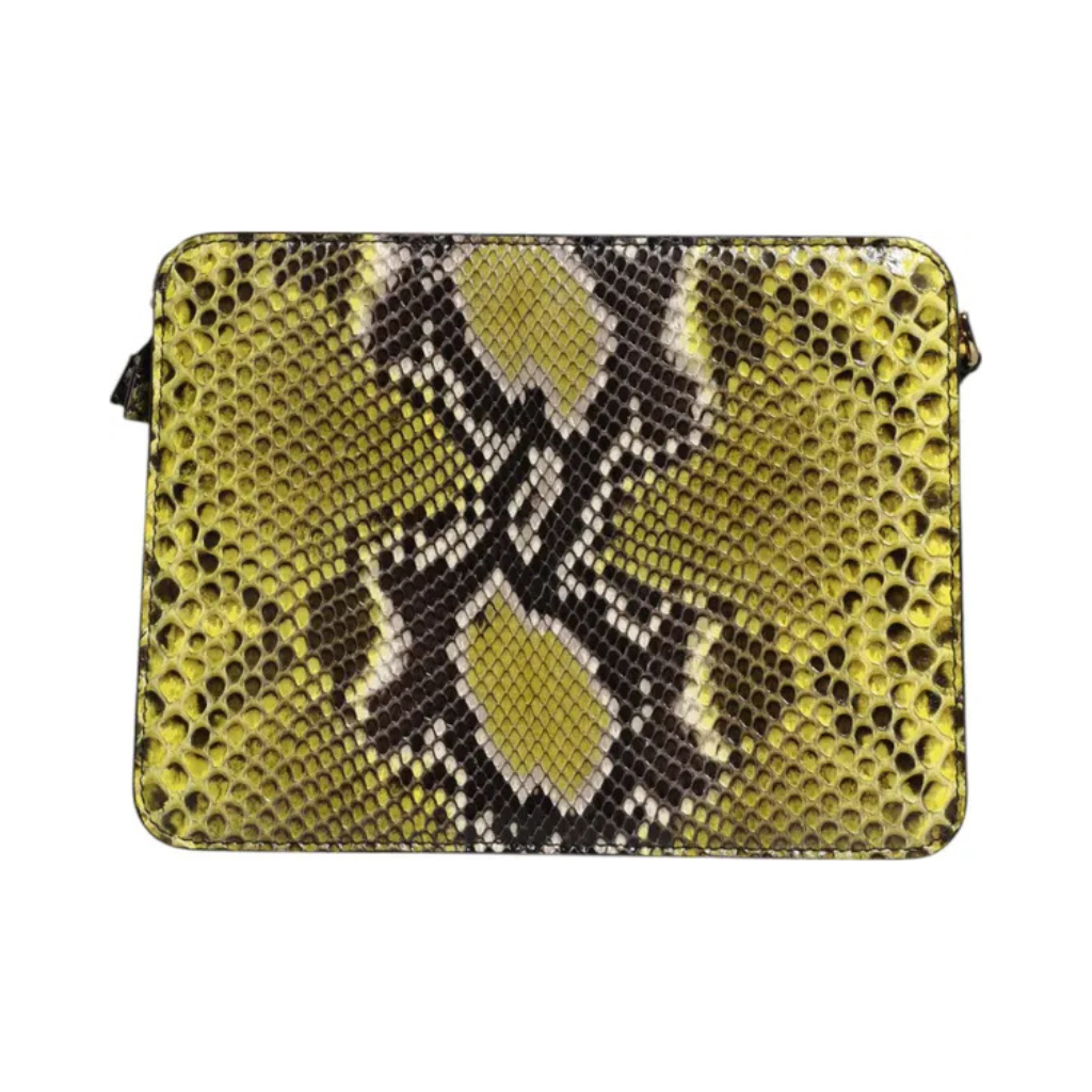 Dolce & Gabbana - Green Exotic Leather DG Plaque Crossbody Clutch Bag