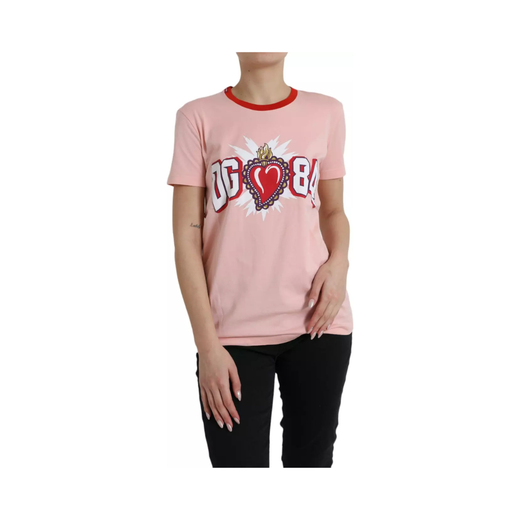 Dolce & Gabbana - T-shirt Sacred Heart Pink