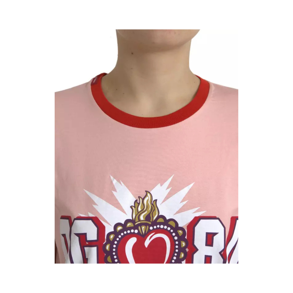 Dolce & Gabbana - T-shirt Sacred Heart Pink