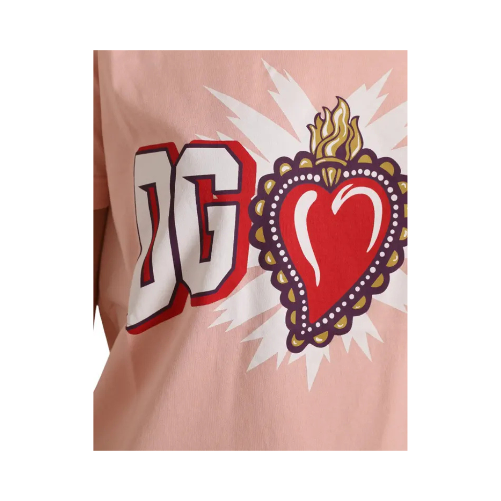 Dolce & Gabbana - T-shirt Sacred Heart Pink