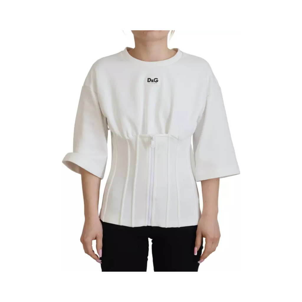 Dolce & Gabbana - T-shirt White Corset Detail