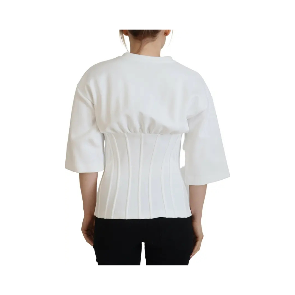 Dolce & Gabbana - T-shirt White Corset Detail