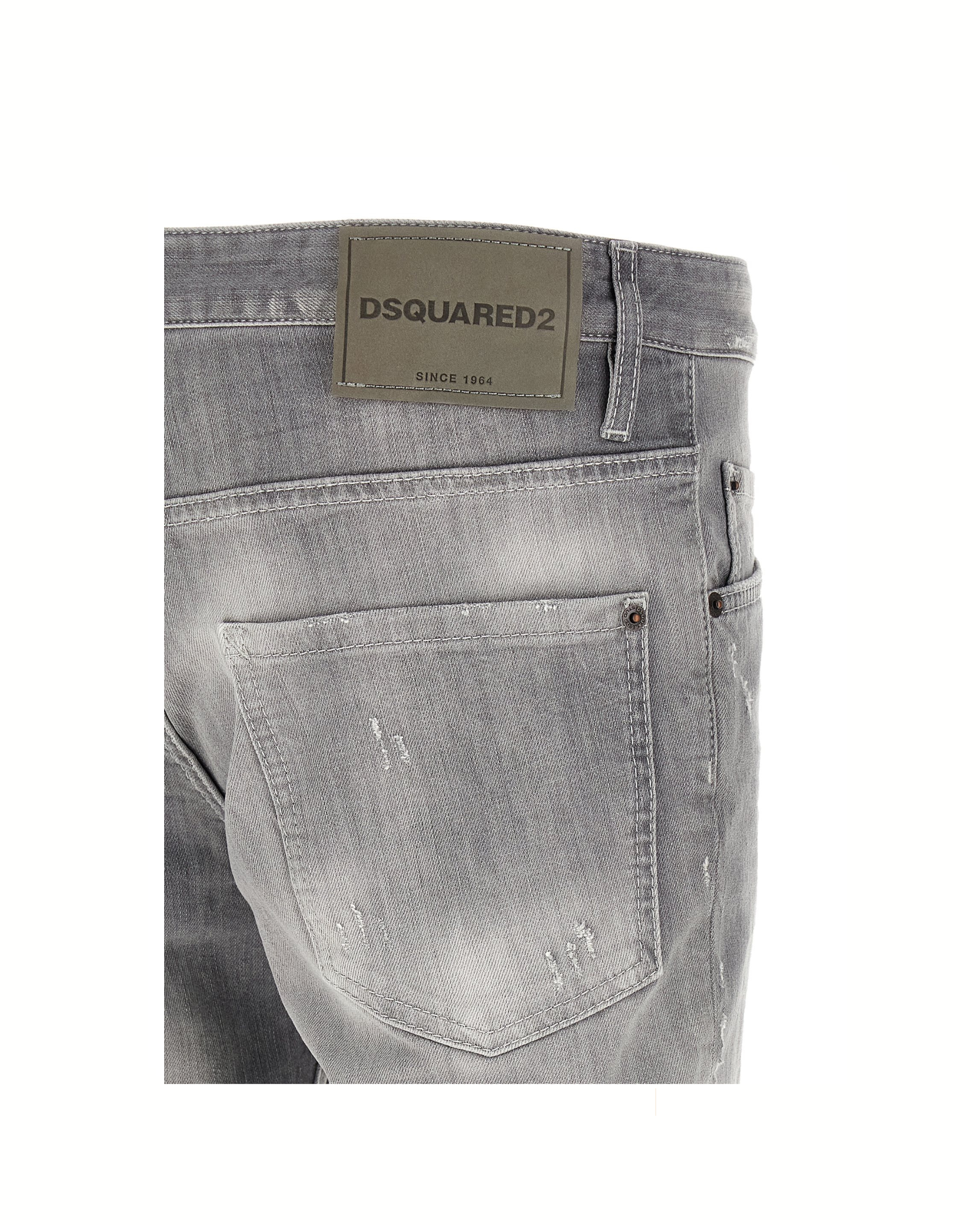 Dsquared2 5 Pocket Distressed Grey Jeans