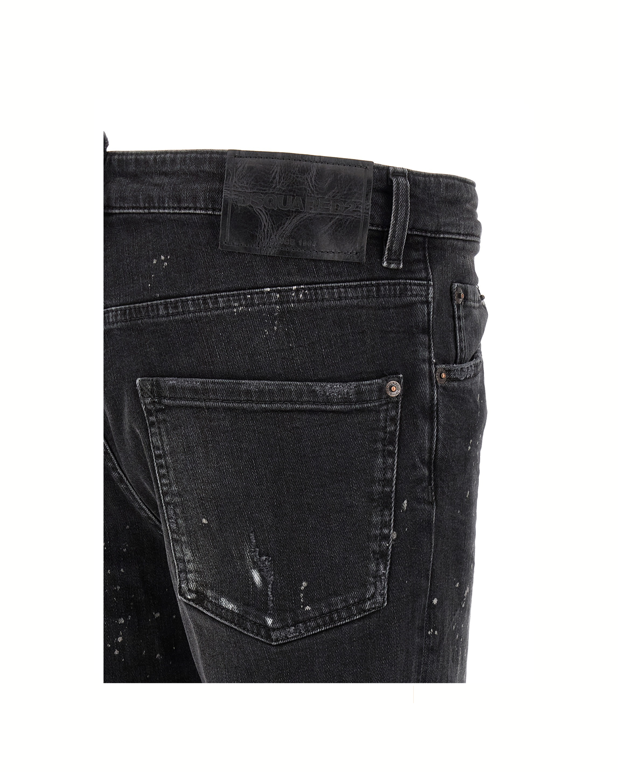 Dsquared2 Black Paint Splatter Jeans