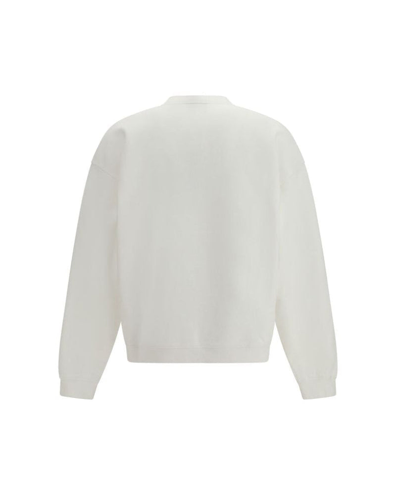Dsquared2 – Felpa Logo Ricamato in Cotone Bianco