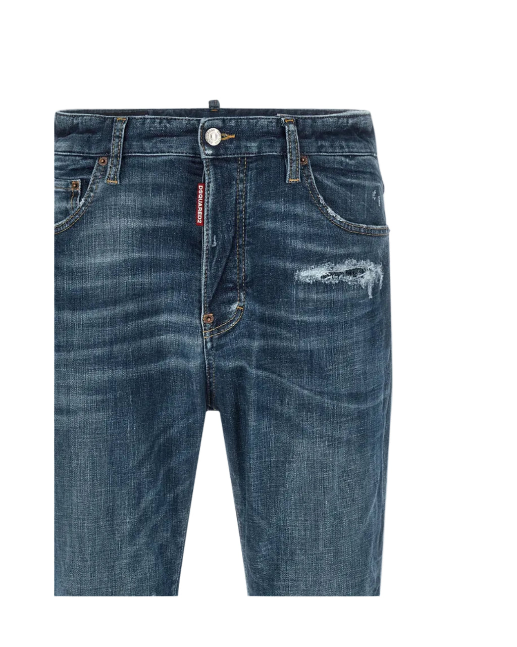 Dsquared2 – Jeans 642 Used Effect Stone Washed Denim Blu