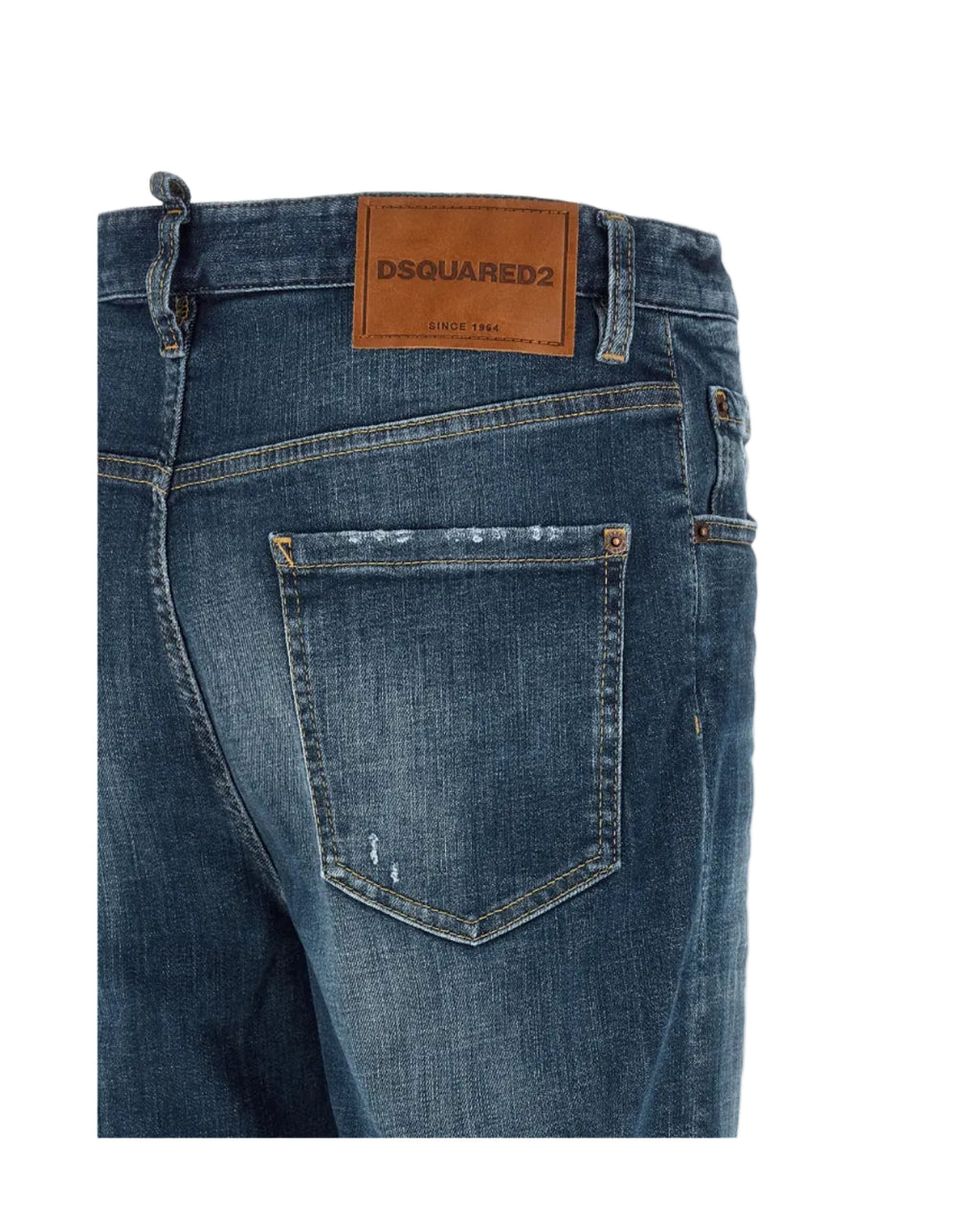 Dsquared2 – Jeans 642 Used Effect Stone Washed Denim Blu