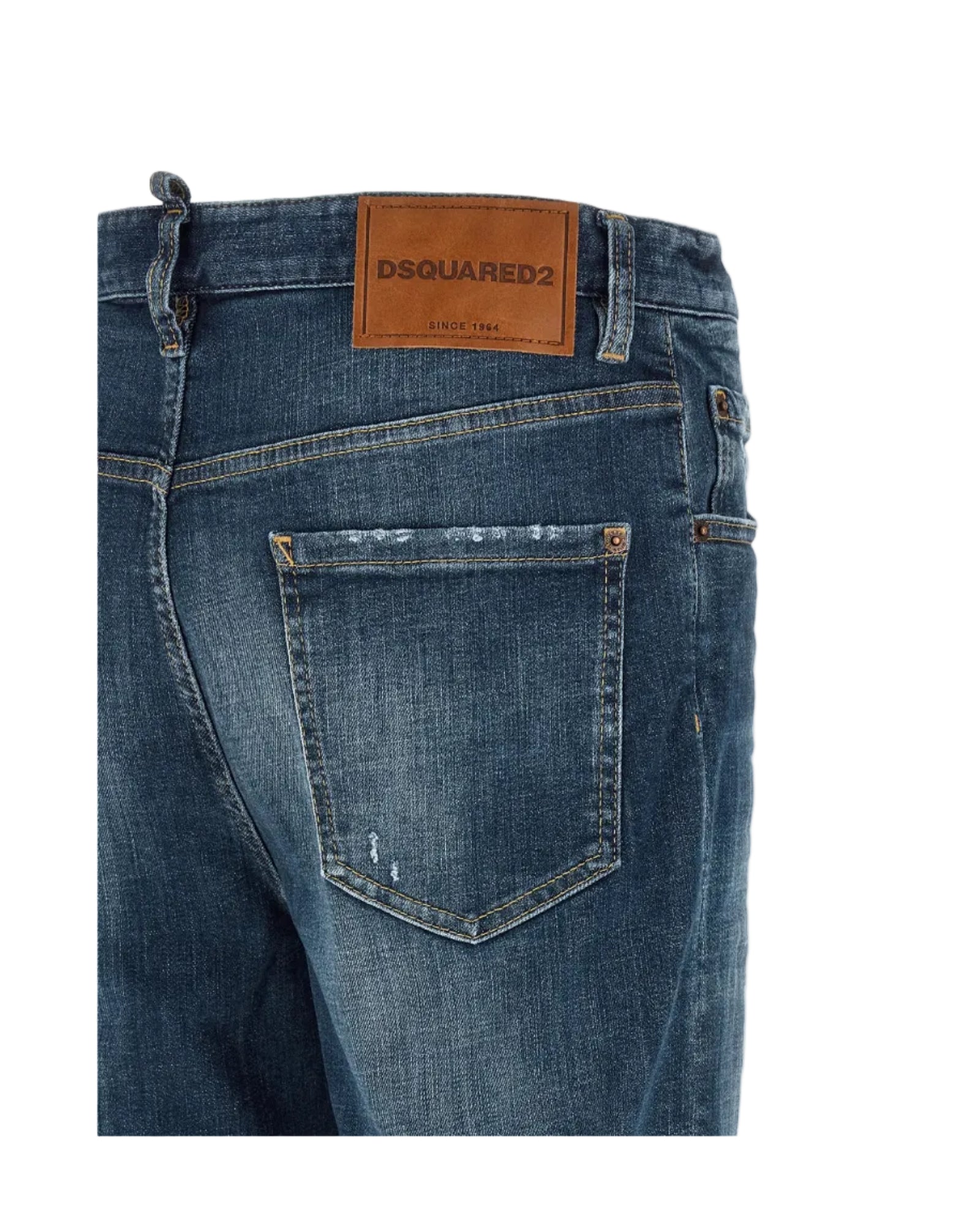 Dsquared2 – Jeans 642 Used Effect Stone Washed Denim Blu