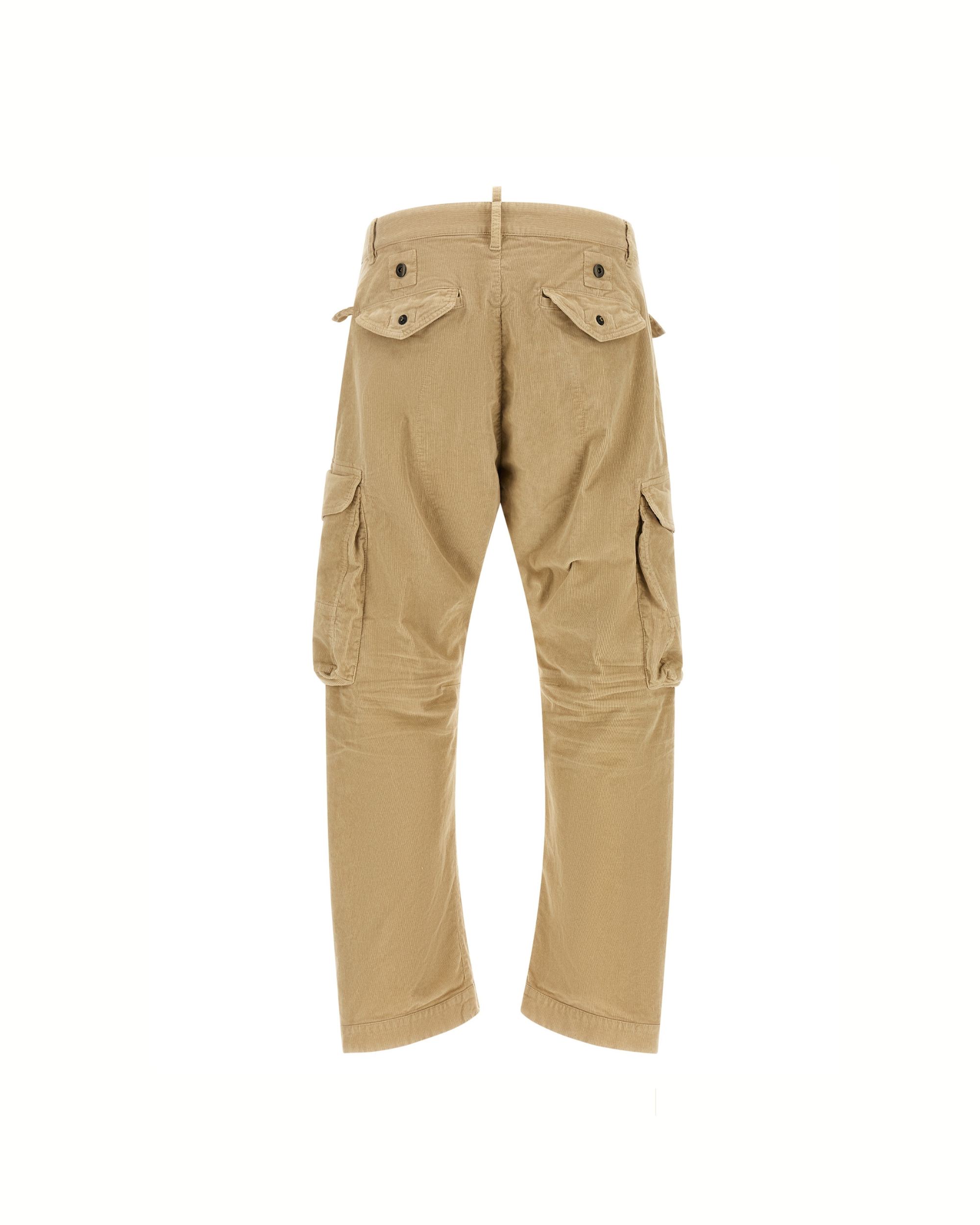 Dsquared2 Multi-Pocket Corduroy Cargo Trousers Beige