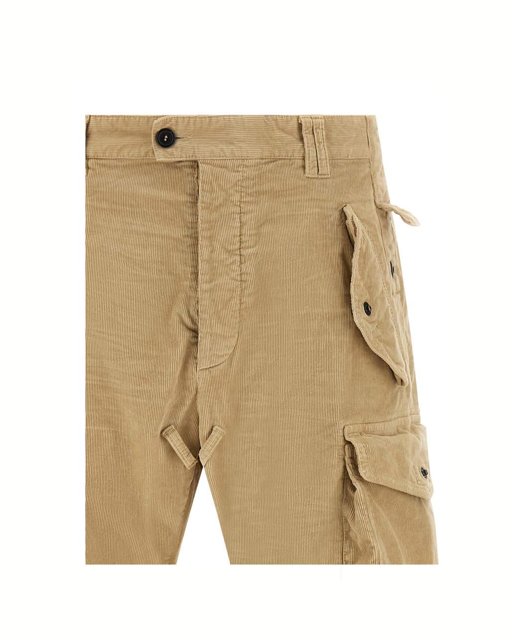 Dsquared2 Multi-Pocket Corduroy Cargo Trousers Beige