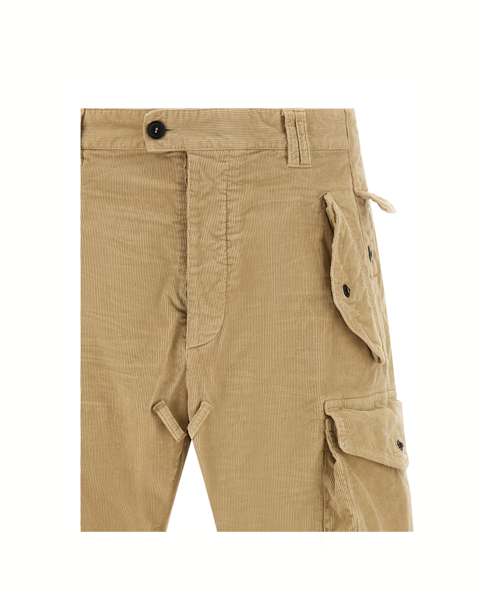 Dsquared2 Multi-Pocket Corduroy Cargo Trousers Beige