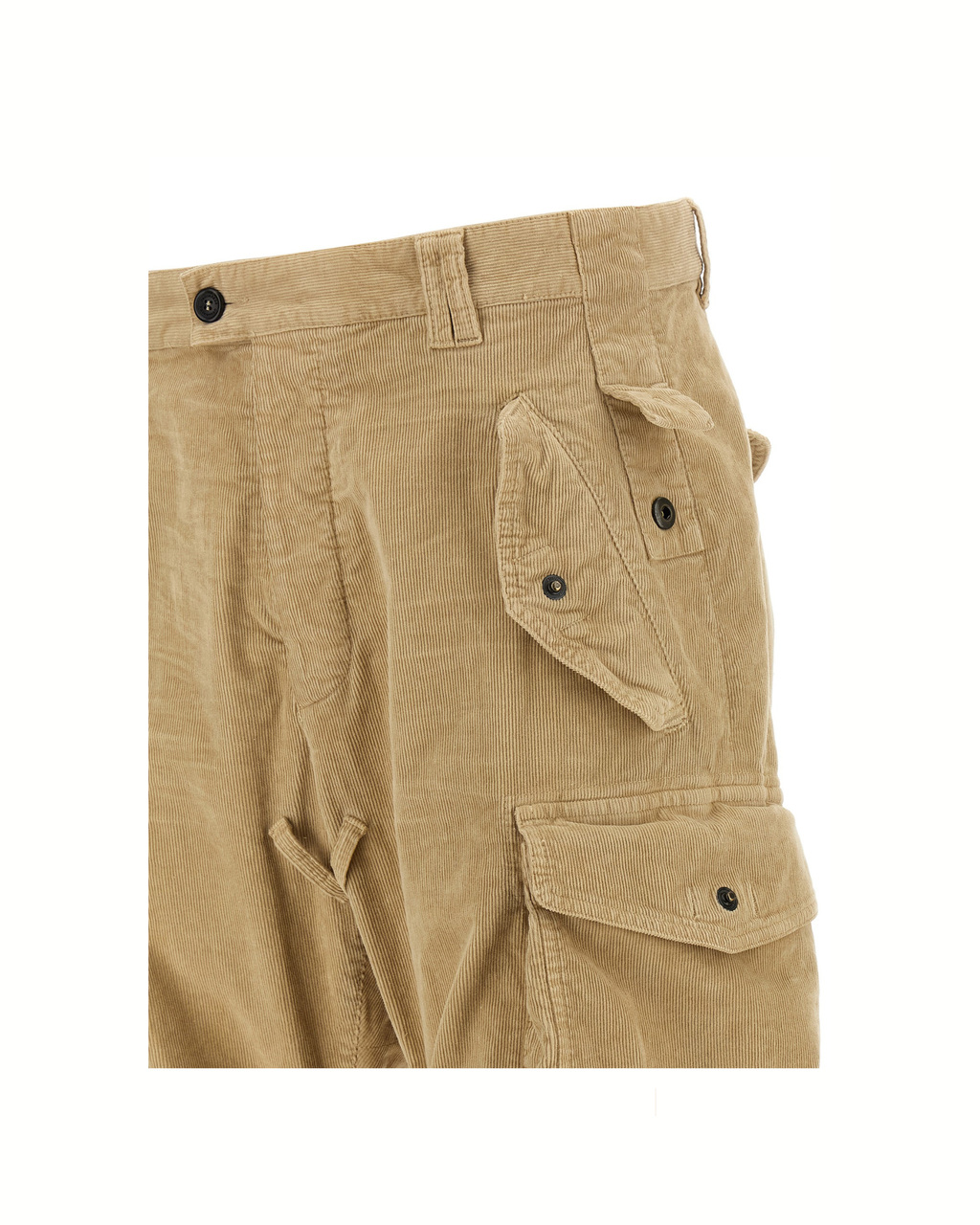 Dsquared2 Multi-Pocket Corduroy Cargo Trousers Beige