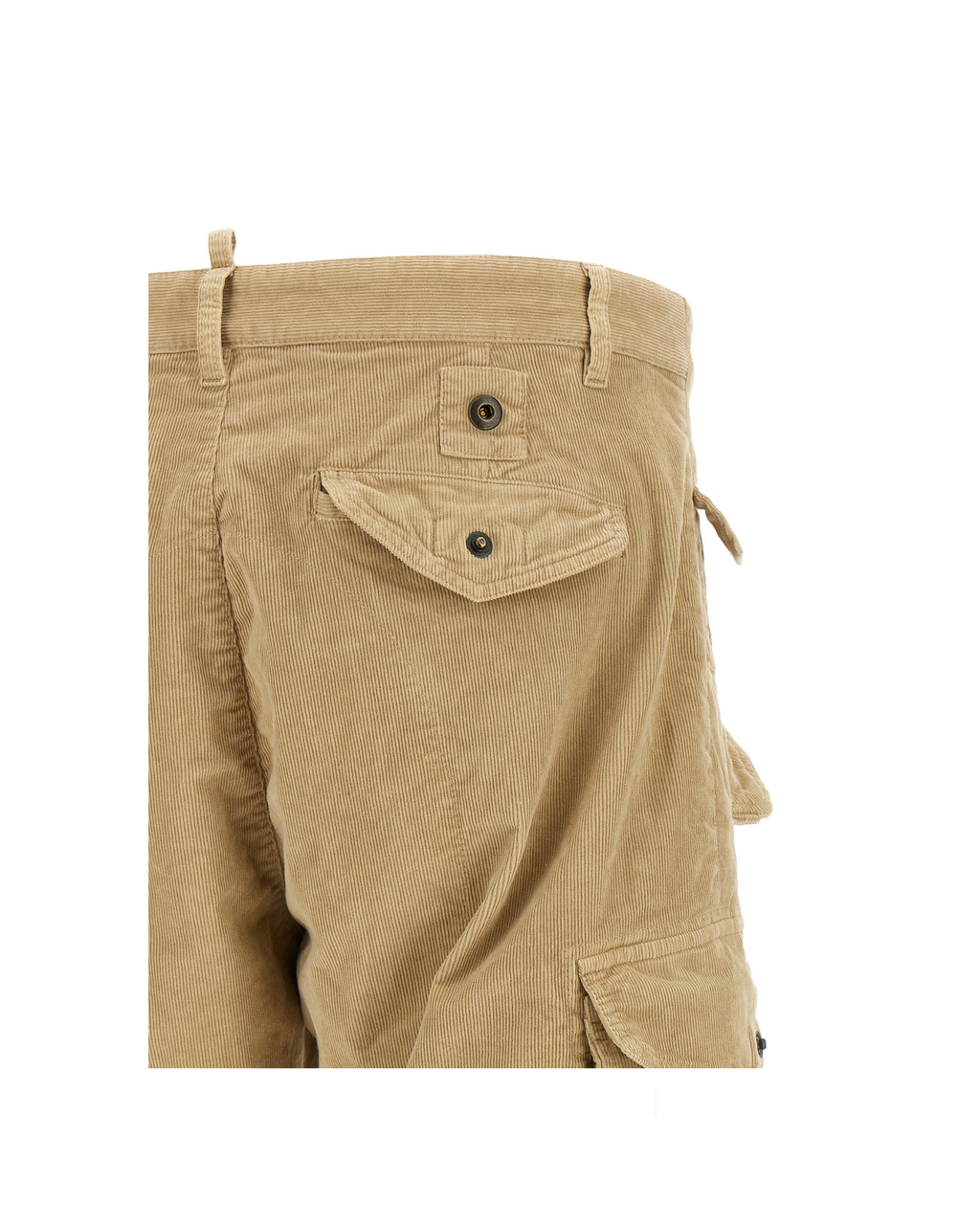 Dsquared2 Multi-Pocket Corduroy Cargo Trousers Beige
