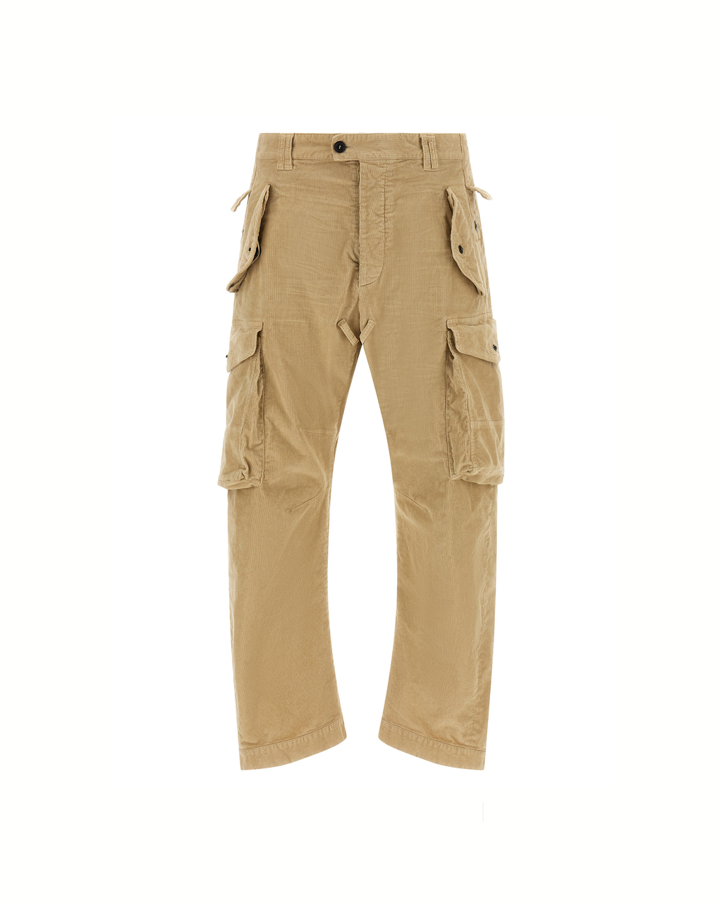 Dsquared2 Multi-Pocket Corduroy Cargo Trousers Beige