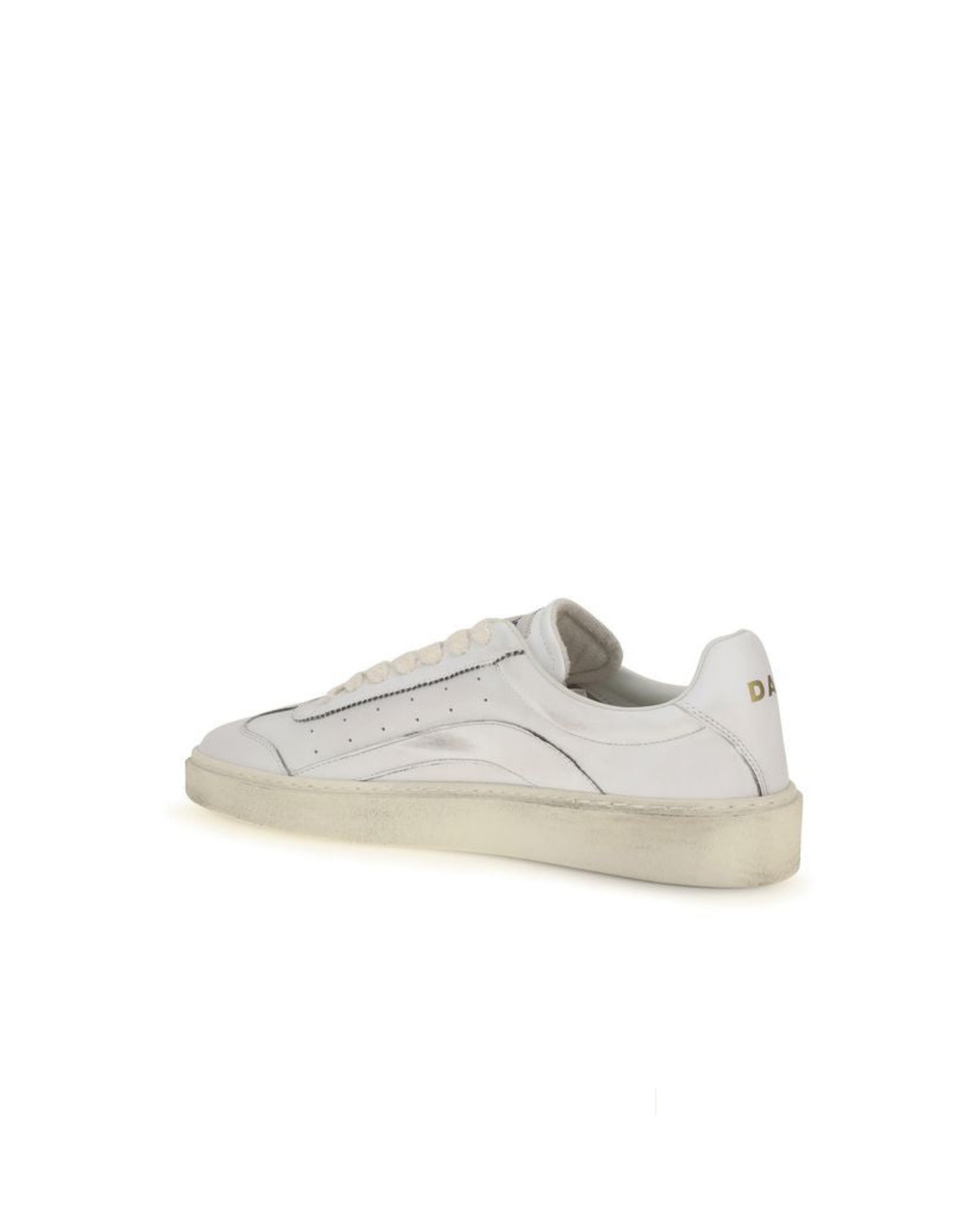 Dsquared2 – Rider Sneakers in Pelle Bianca Effetto Vintage