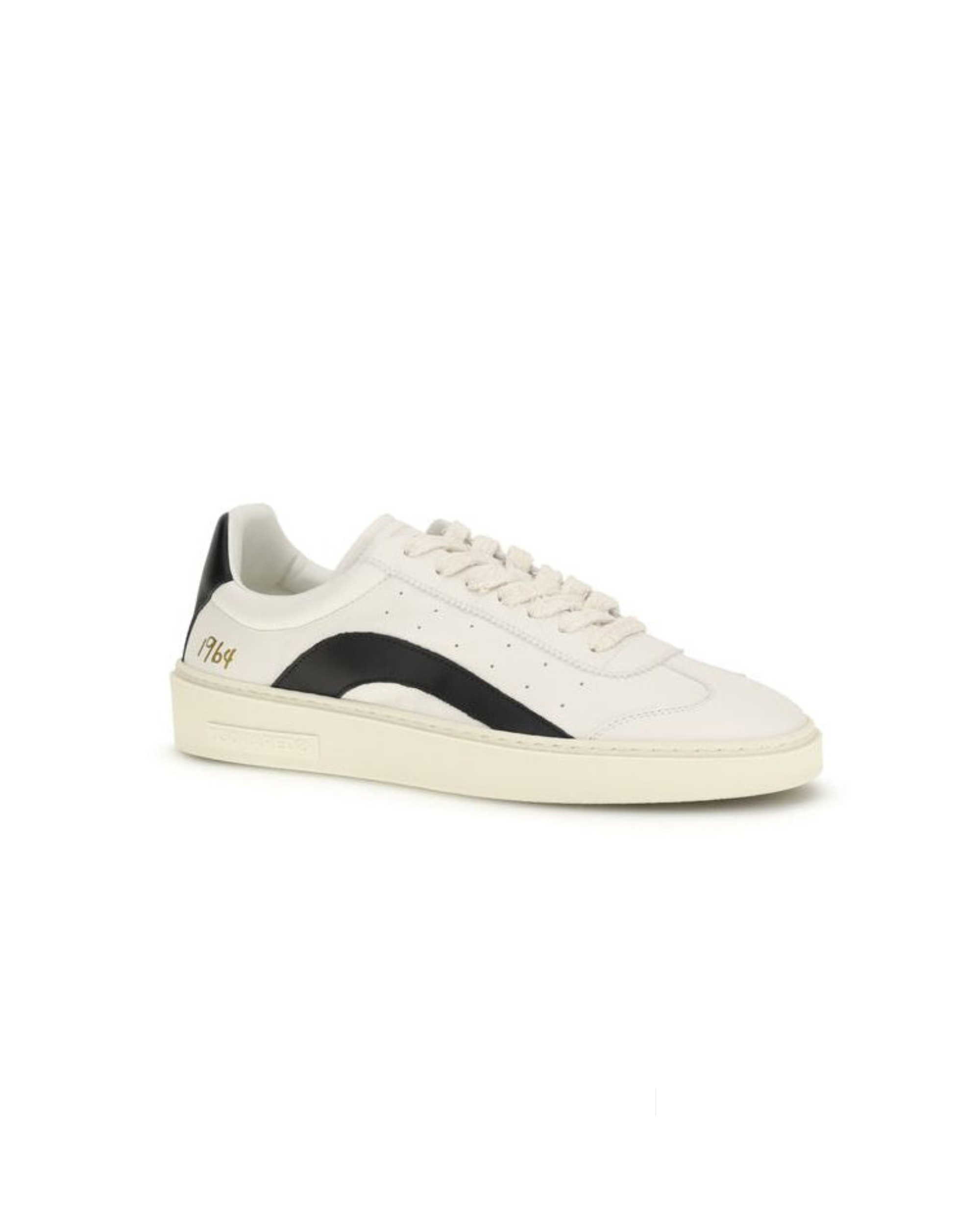 Dsquared2 – Rider Sneakers in Pelle Bianca e Nera Effetto Vintage